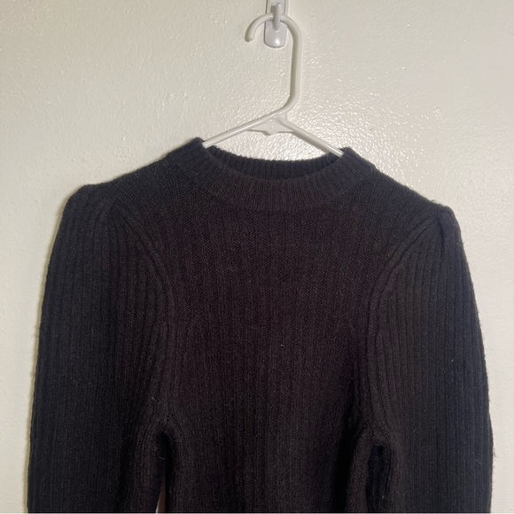 Leith Crewneck Balloon Sleeve Sweater Black XS - Picture 5 of 13